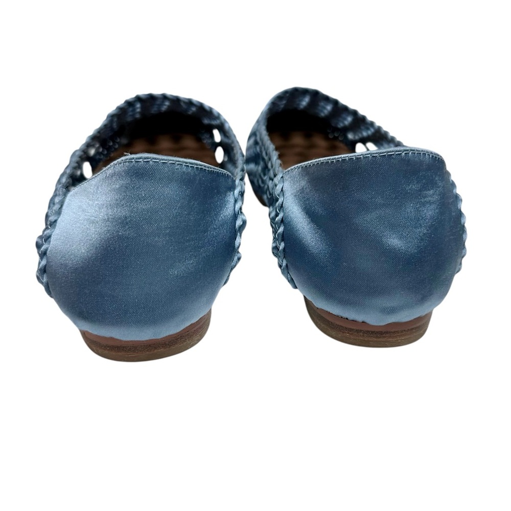 NEW Anthropologie Bibi Lou Woven Pointed Toe Flats Celeste Sky Blue SZ 37 - Picture 4 of 13